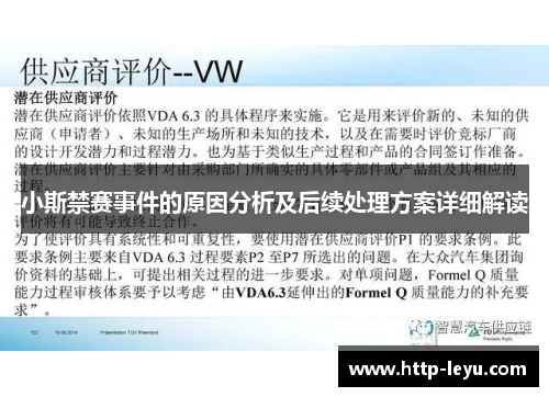 小斯禁赛事件的原因分析及后续处理方案详细解读