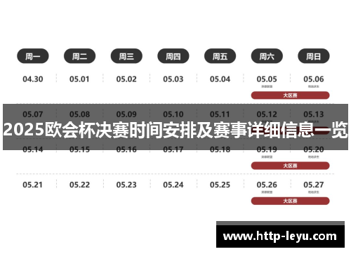2025欧会杯决赛时间安排及赛事详细信息一览